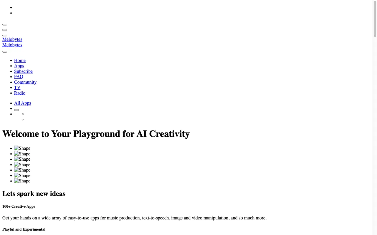 Melobytes.com — preview screenshot