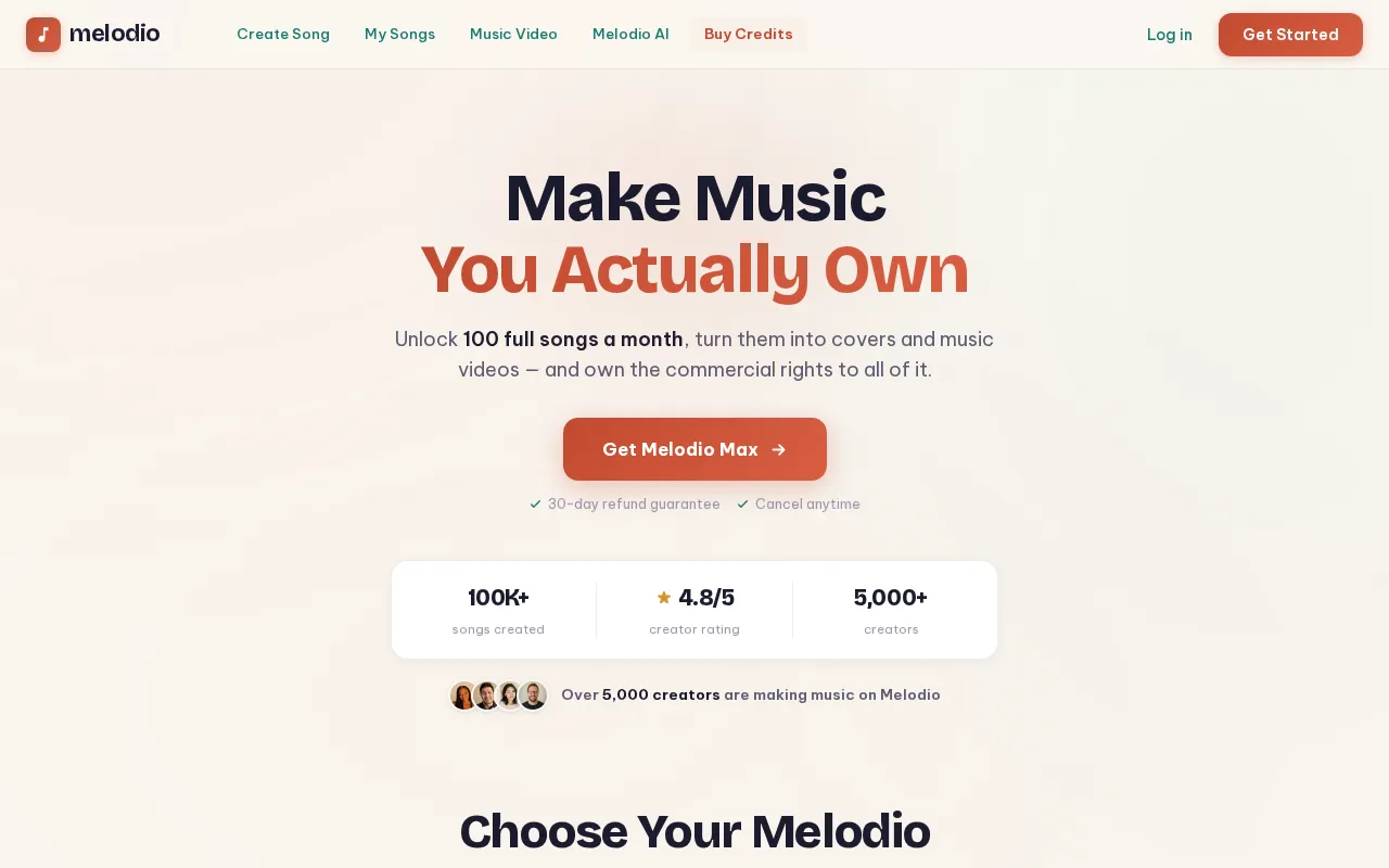 Melodio — pricing page