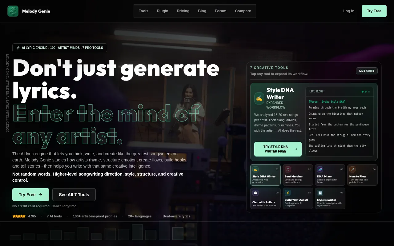 Melody Genie — pricing page