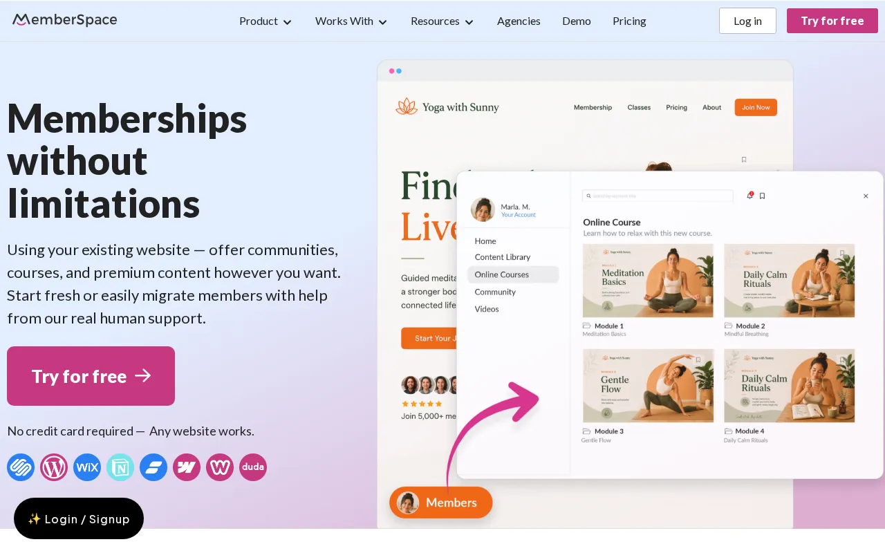 Memberspace — preview screenshot
