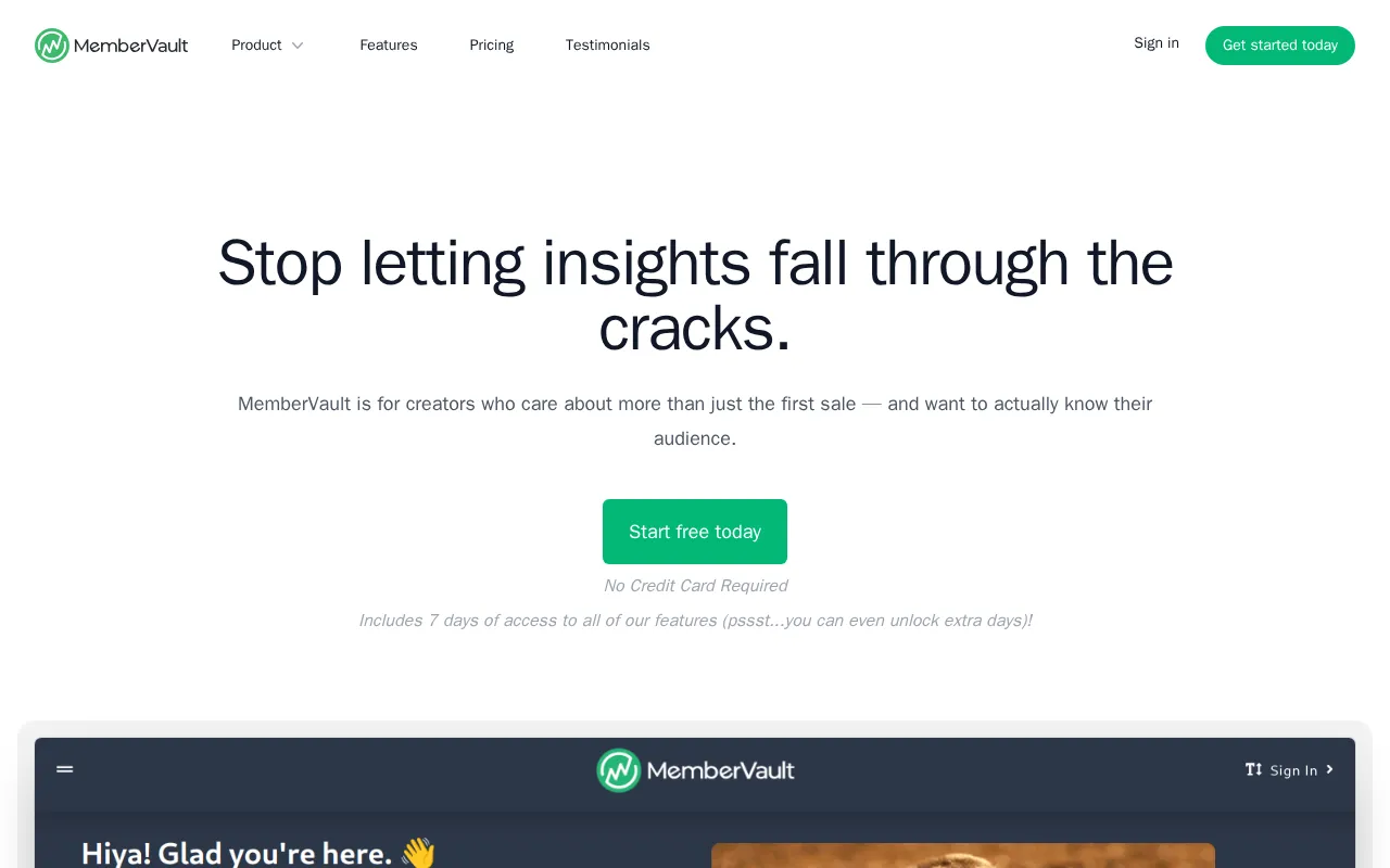 Membervault — preview screenshot
