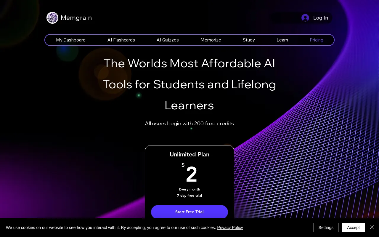 Memgrain — pricing page