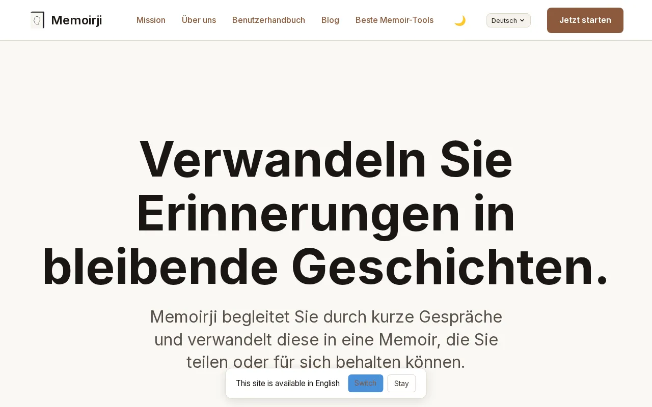 Memoirji — preview screenshot