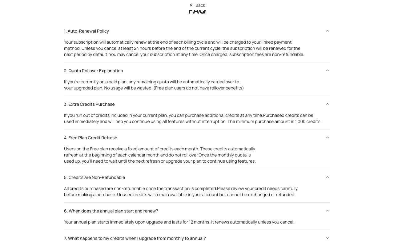 Memories.ai — pricing page