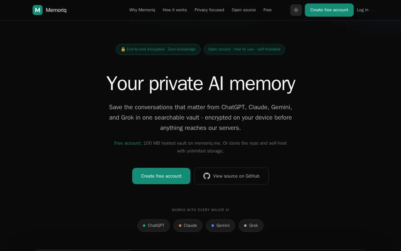Memoriq — preview screenshot