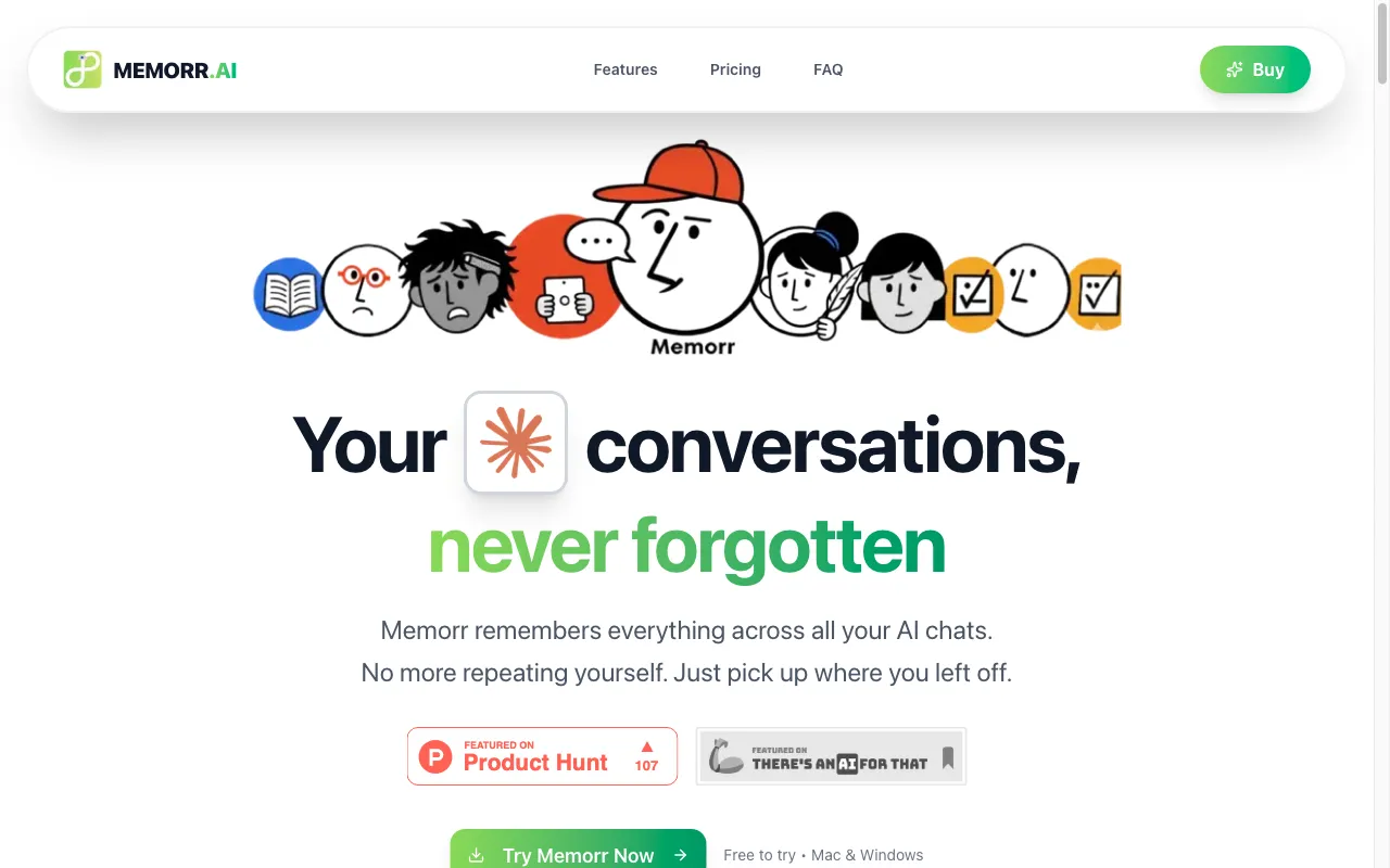 Memorr.ai — preview screenshot