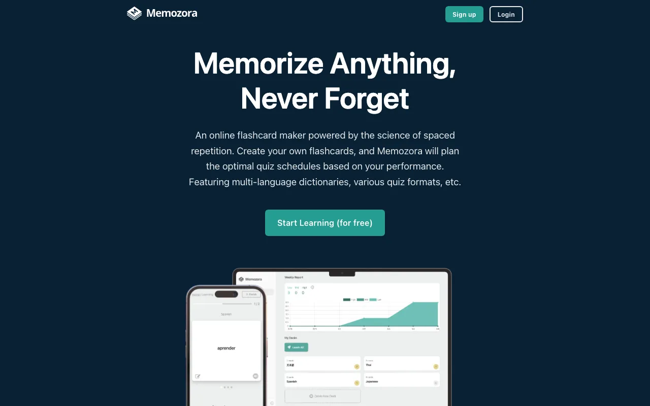Memozora — preview screenshot