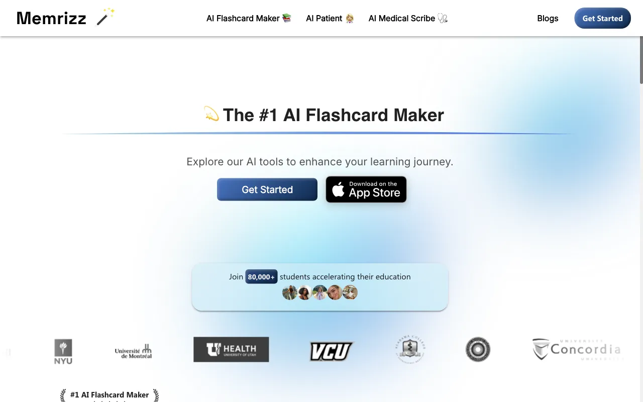 Memrizz AI Flashcard Generator — preview screenshot
