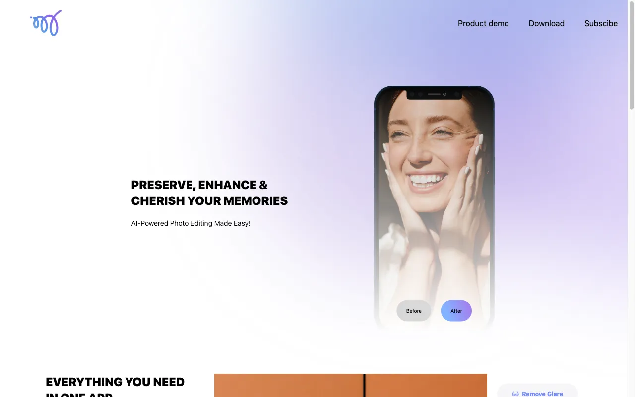 Mems AI Photo Enhancer — preview screenshot