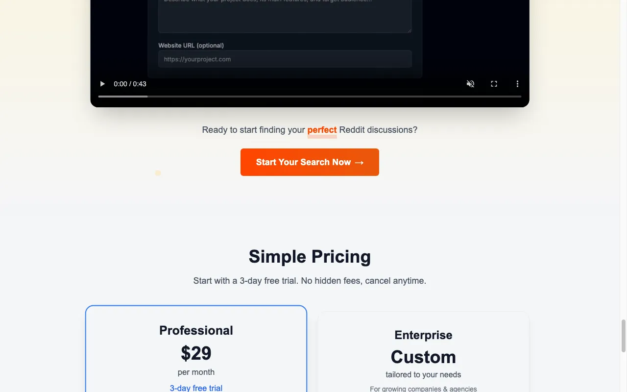 mention.click — pricing page