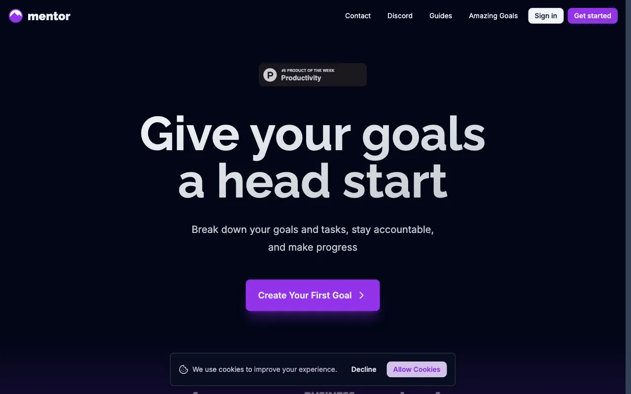 Mentor v1 — preview screenshot