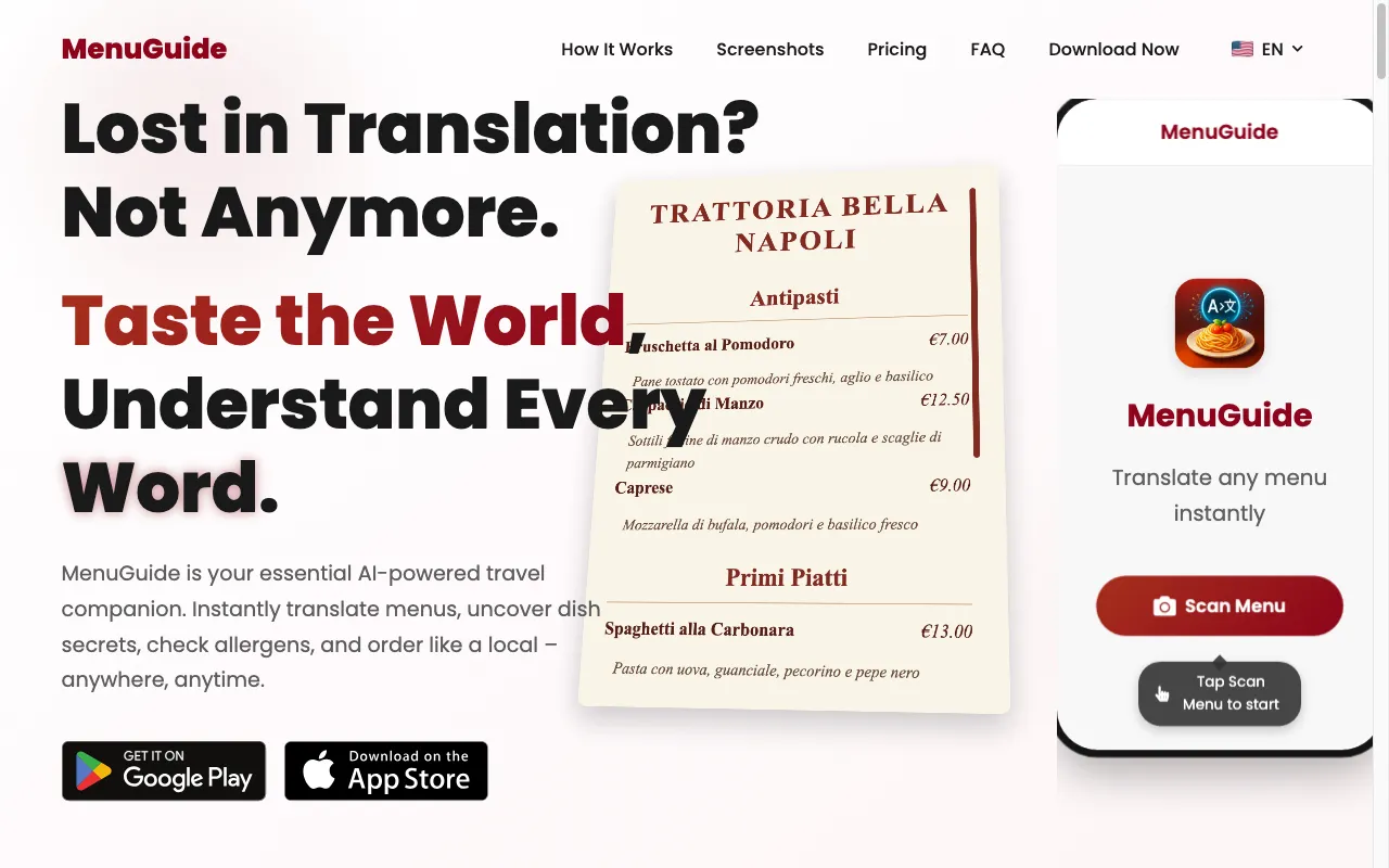 MenuGuide — preview screenshot