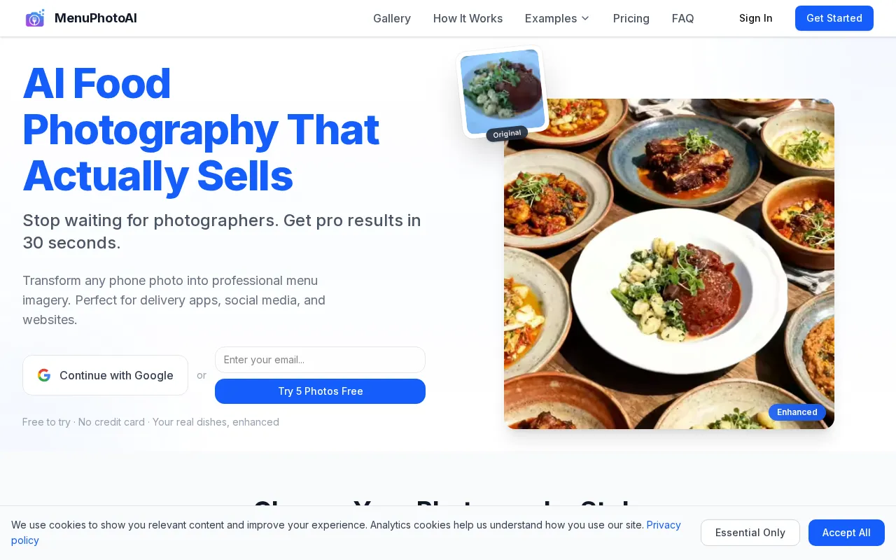 MenuPhotoAI — preview screenshot
