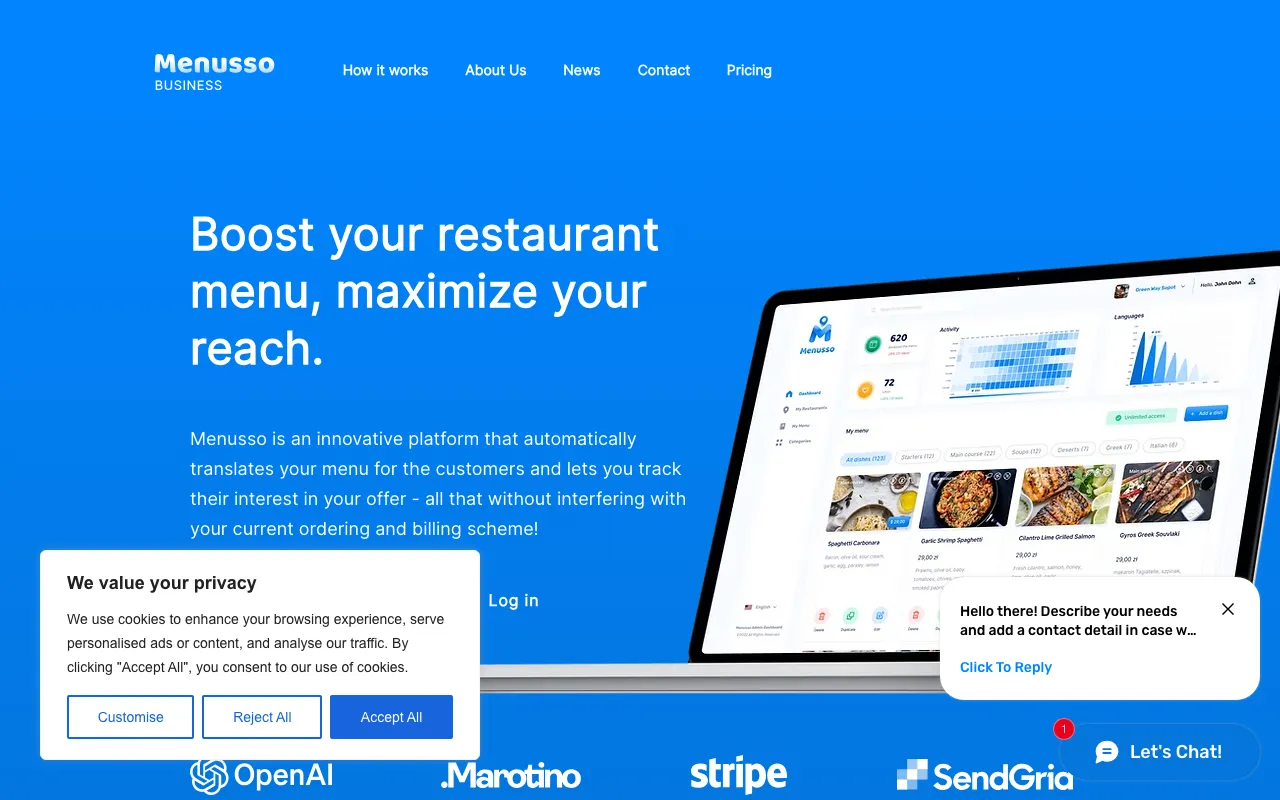 Menusso — preview screenshot