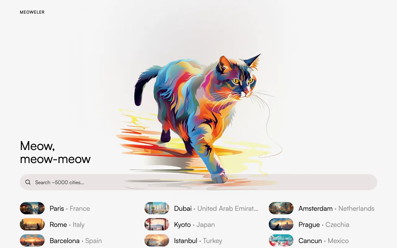 Meoweler — preview screenshot