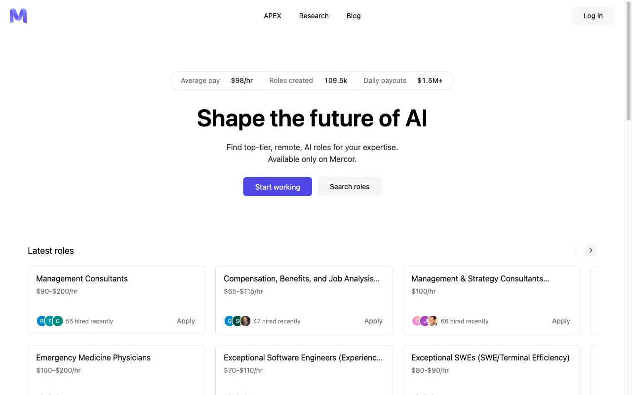 mercor.com — preview screenshot