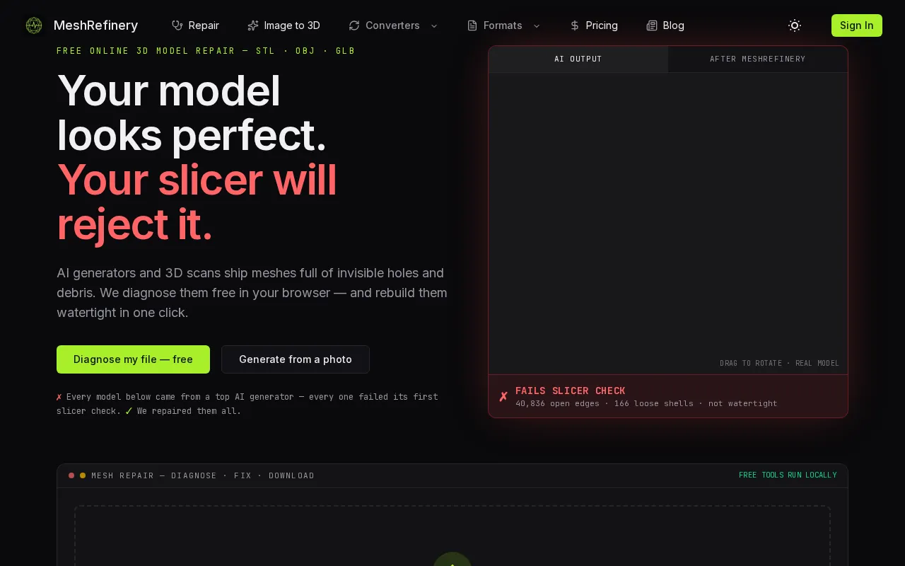 Meshrefinery — preview screenshot
