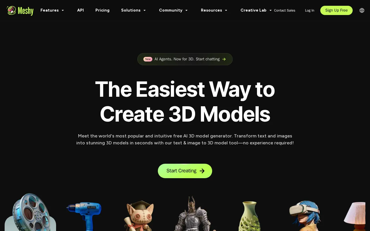 Meshy — preview screenshot
