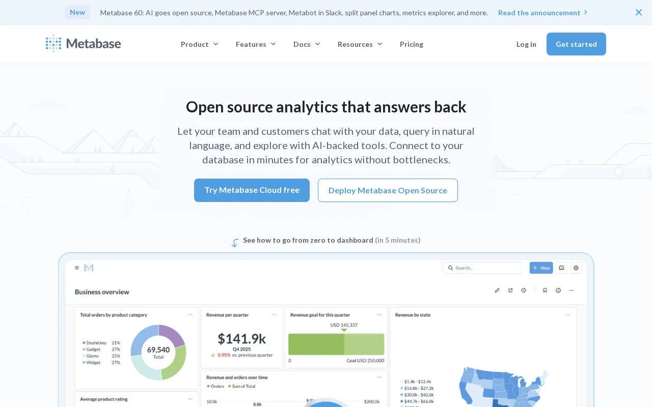 Metabase — preview screenshot