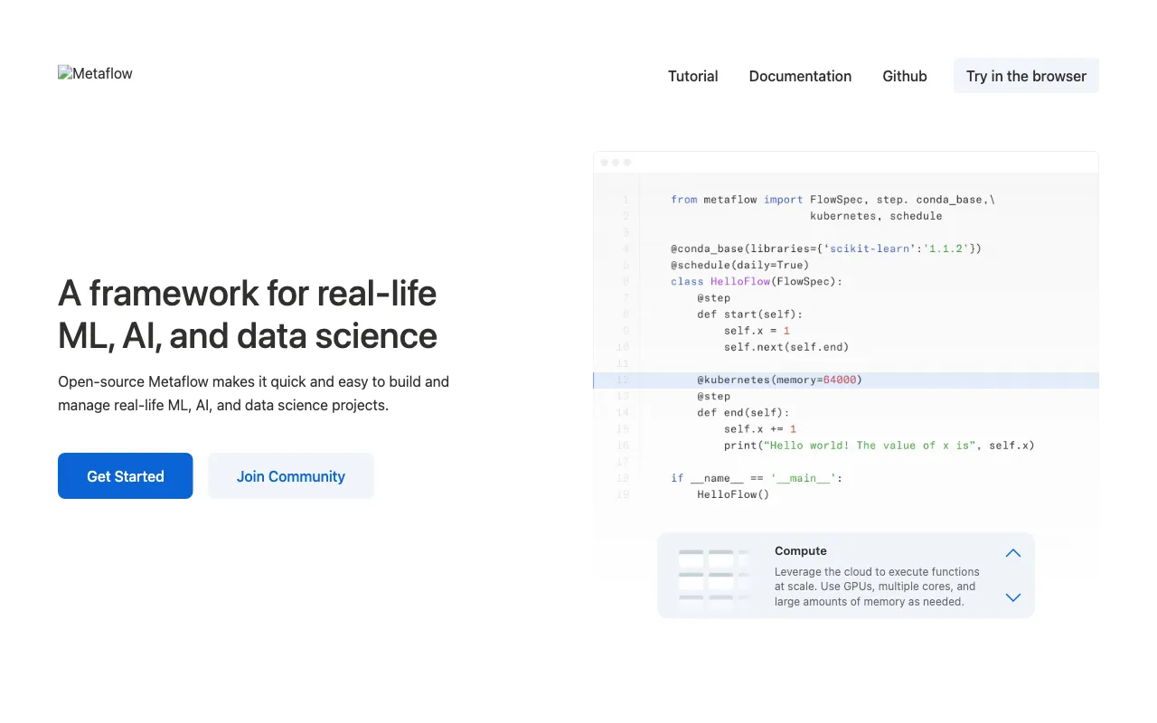 metaflow.org — preview screenshot