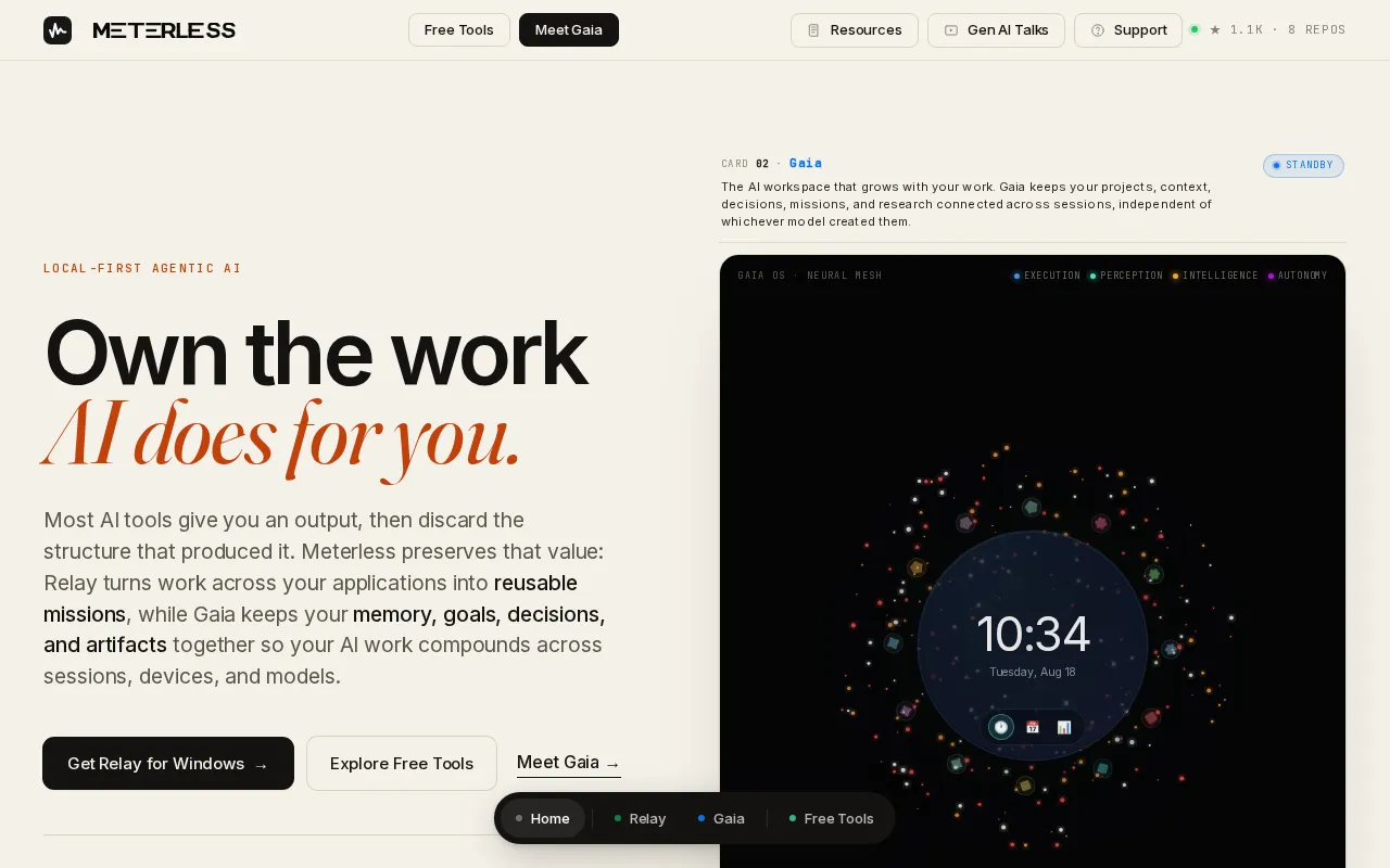 Meterless.ai — preview screenshot
