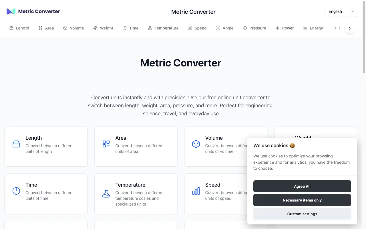 Metric Converter — preview screenshot