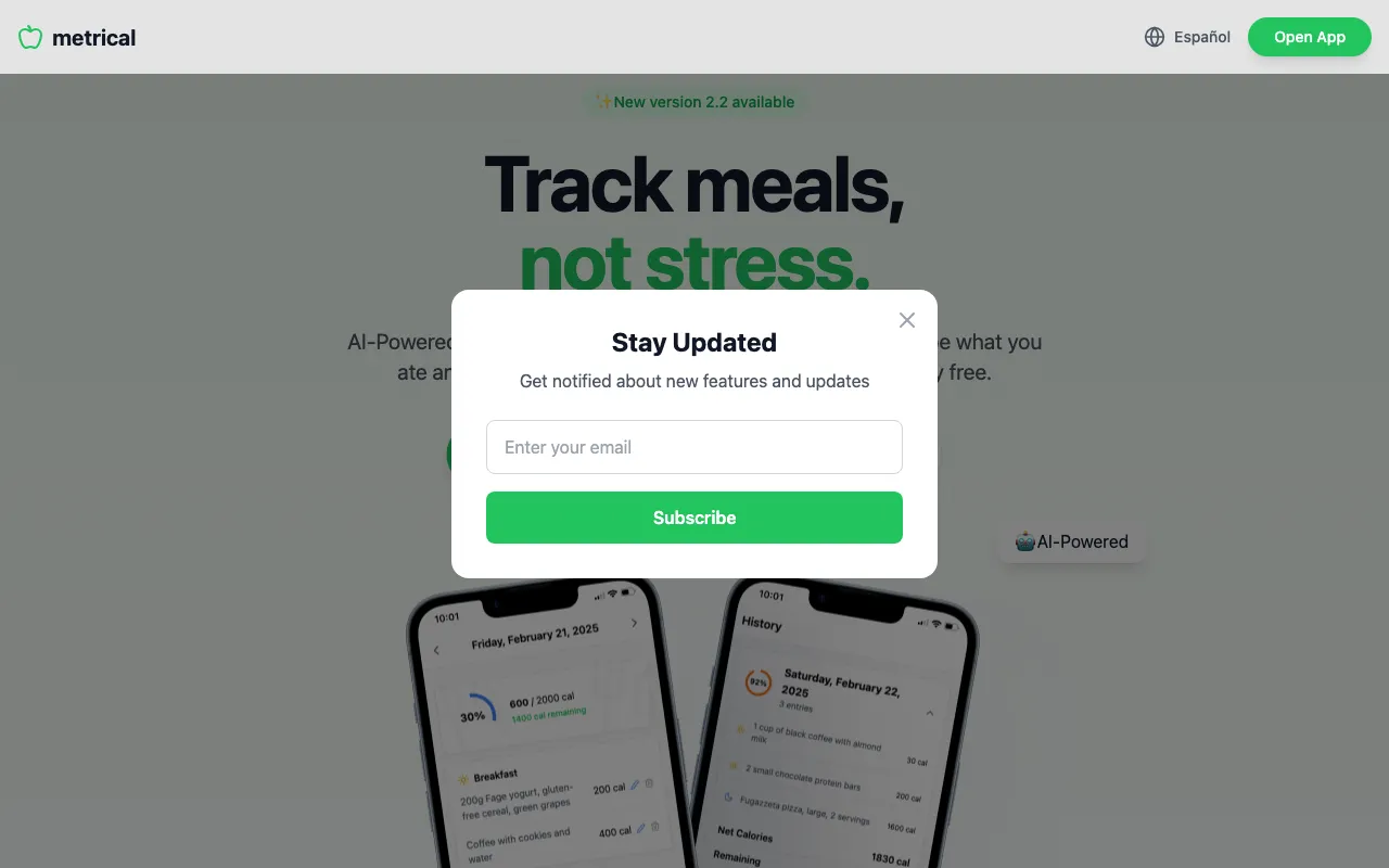 metrical.fit — preview screenshot