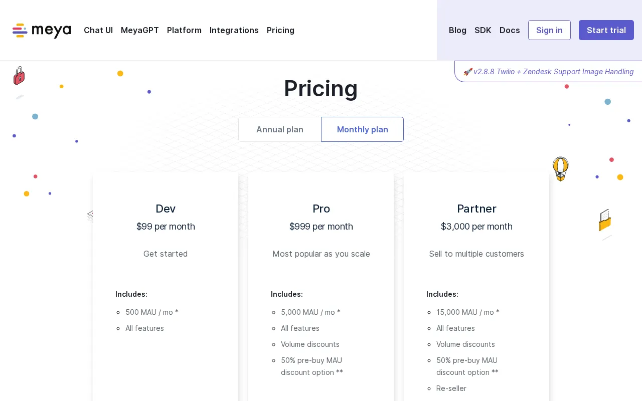 MeyaGPT — pricing page
