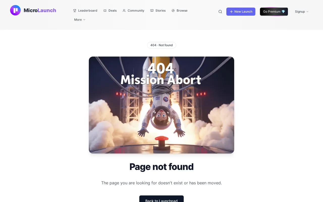 Microlaunch — pricing page