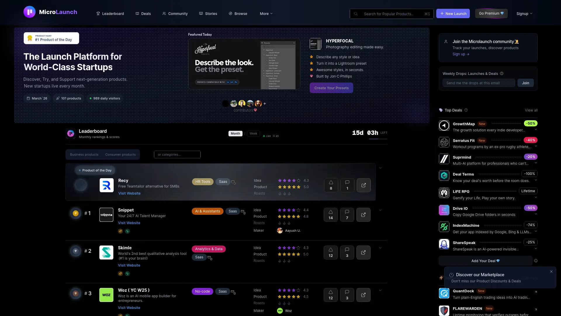 Microlaunch — preview screenshot