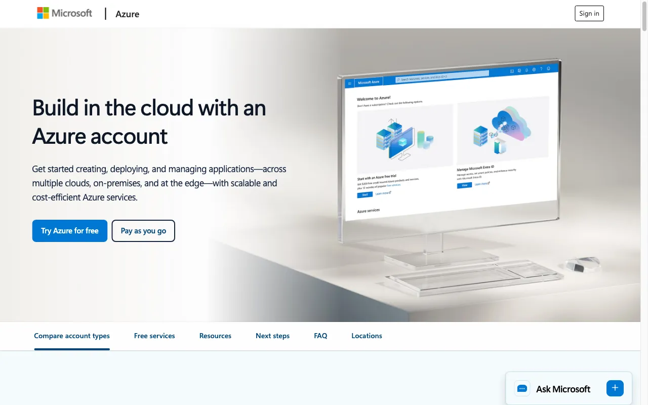 Microsoft Azure — preview screenshot