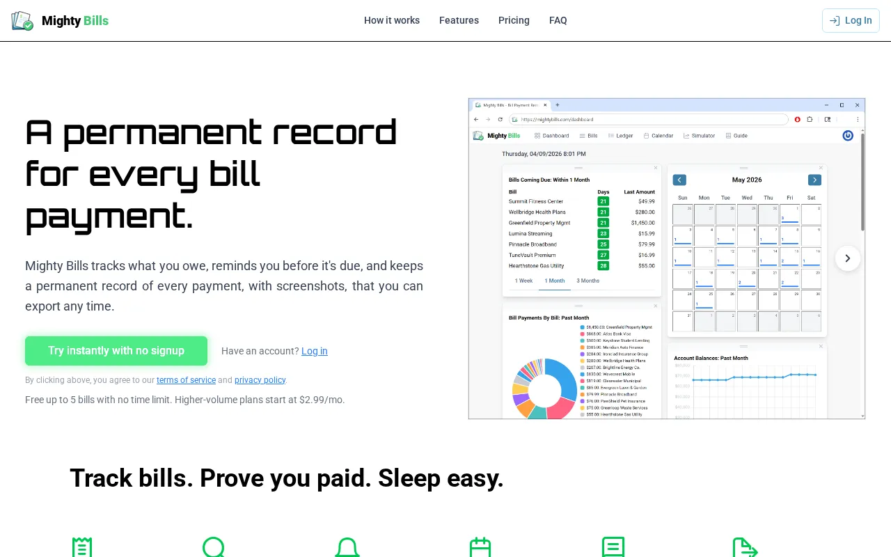 Mighty Bills — preview screenshot