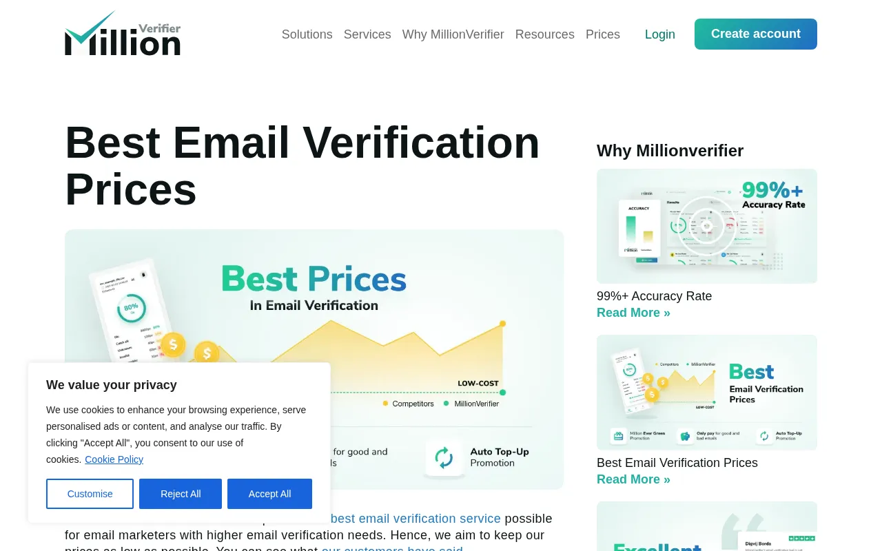 MillionVerifier — pricing page