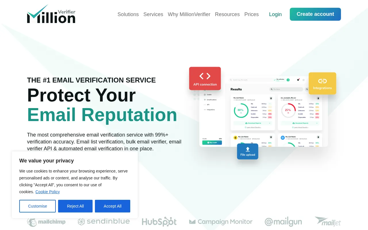 MillionVerifier — preview screenshot