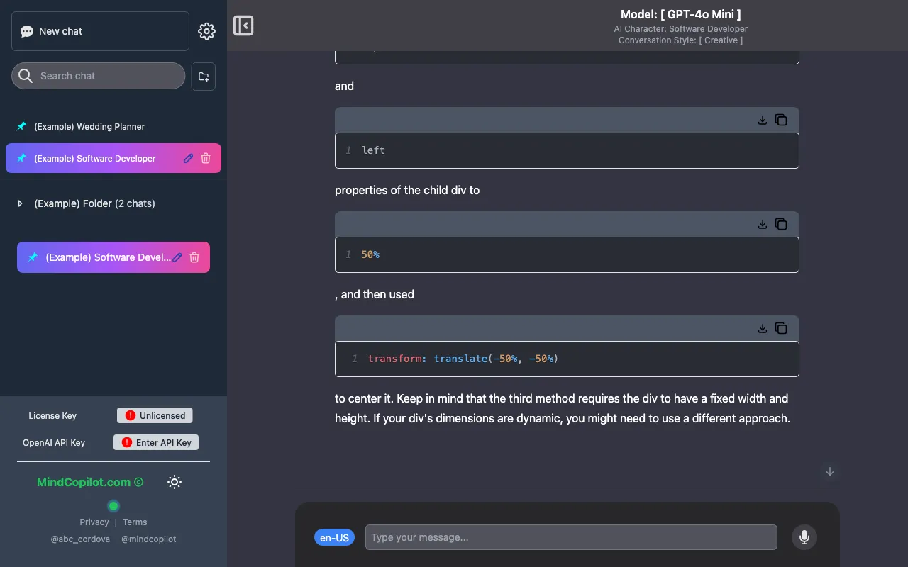 MindCopilot a Better UI for ChatGPT — preview screenshot