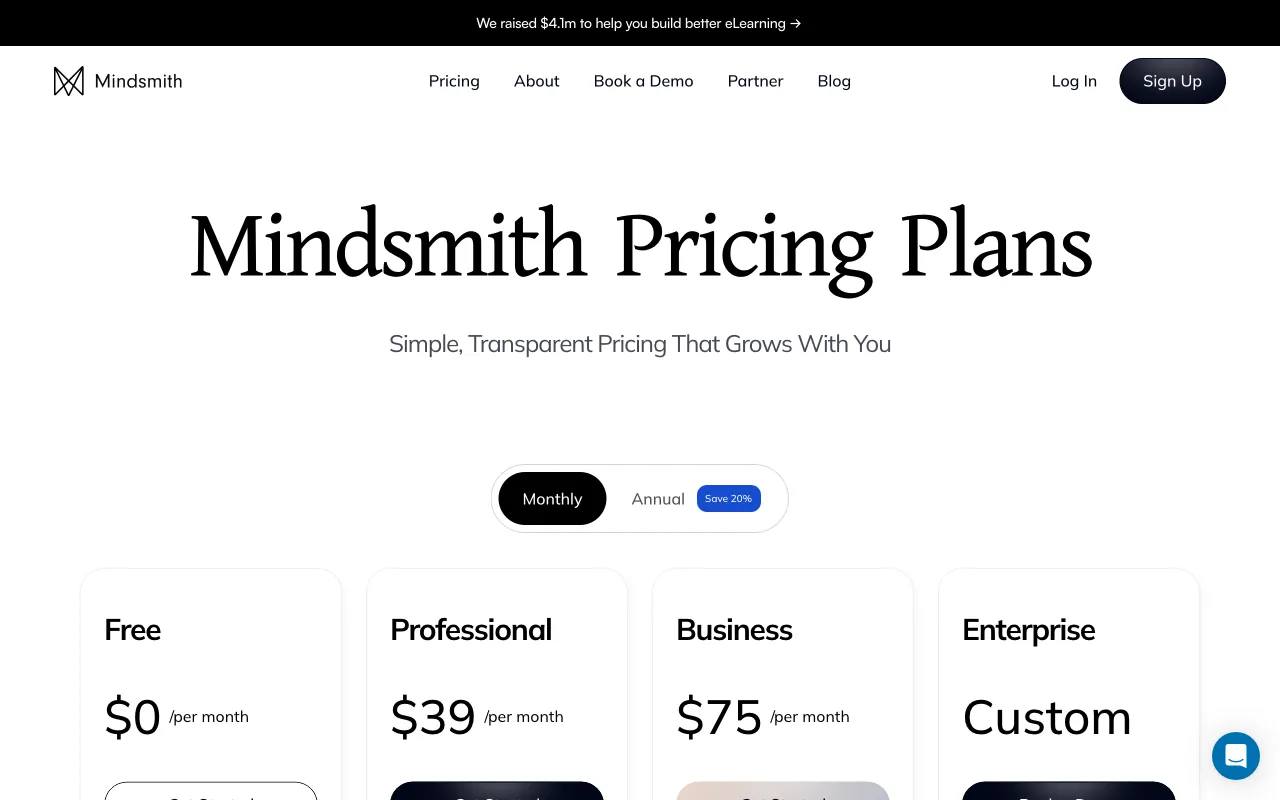 MindSmith — pricing page