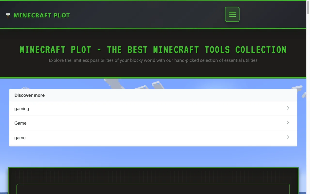 Minecraft Plot — preview screenshot