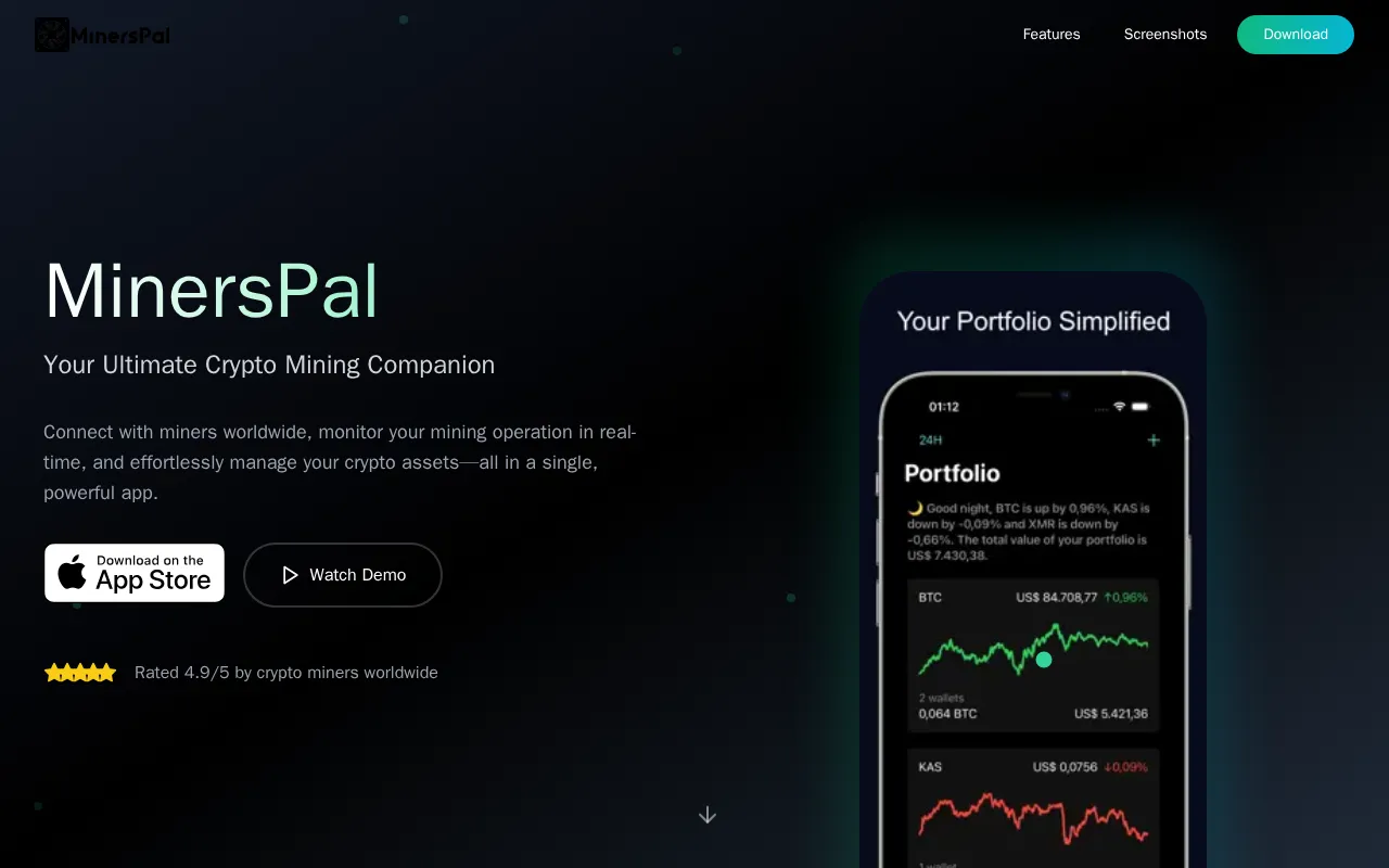 MinersPal — pricing page