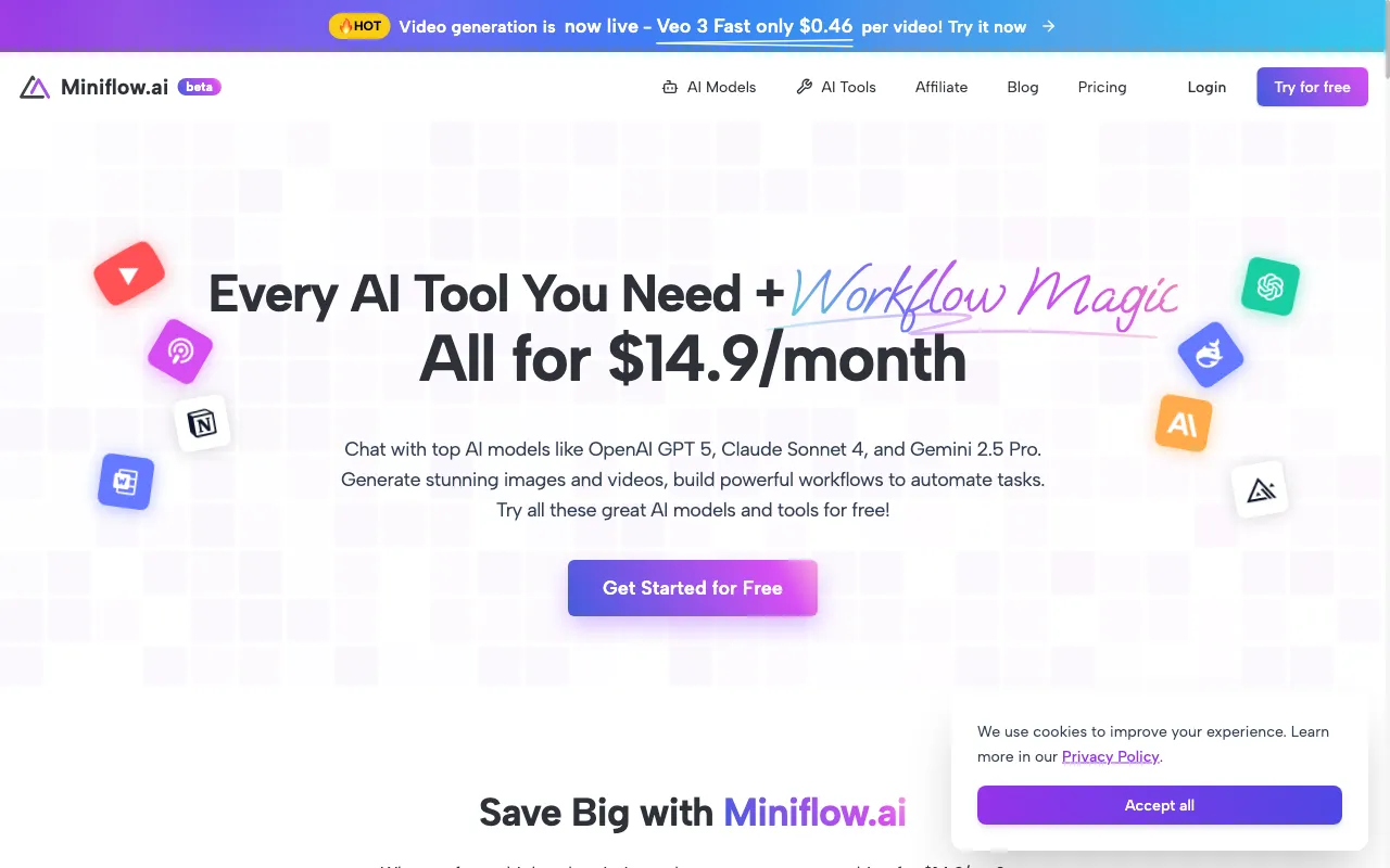 Miniflow.ai — preview screenshot
