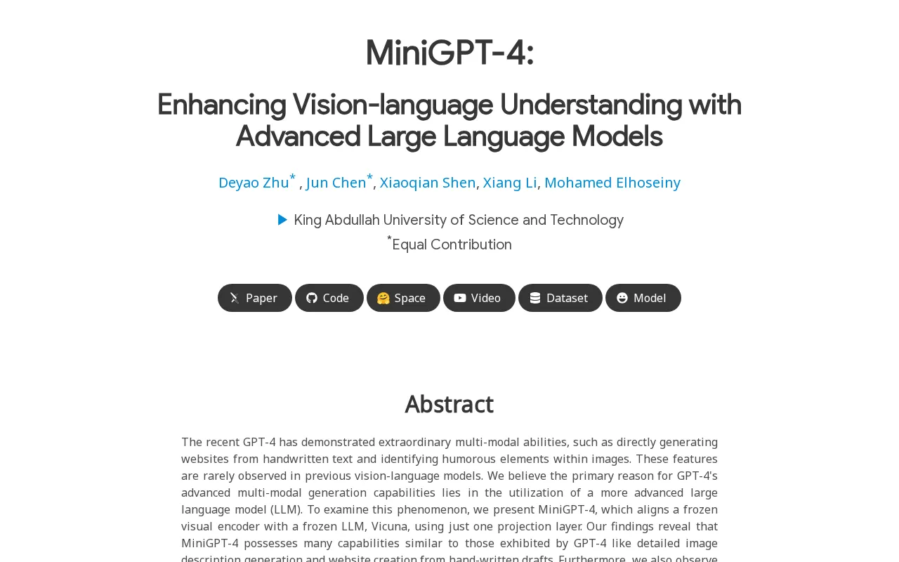Minigpt-4 — preview screenshot