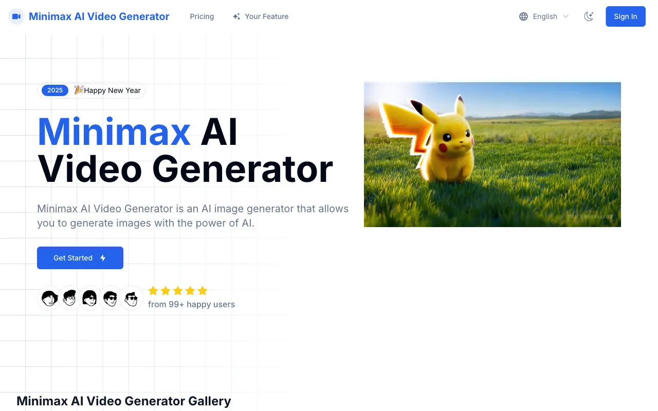 Minimax AI Video Generator — preview screenshot