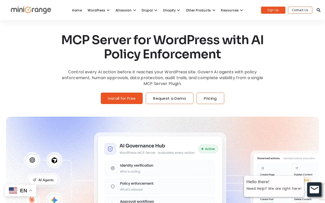 miniOrange MCP Server for WordPress — preview screenshot
