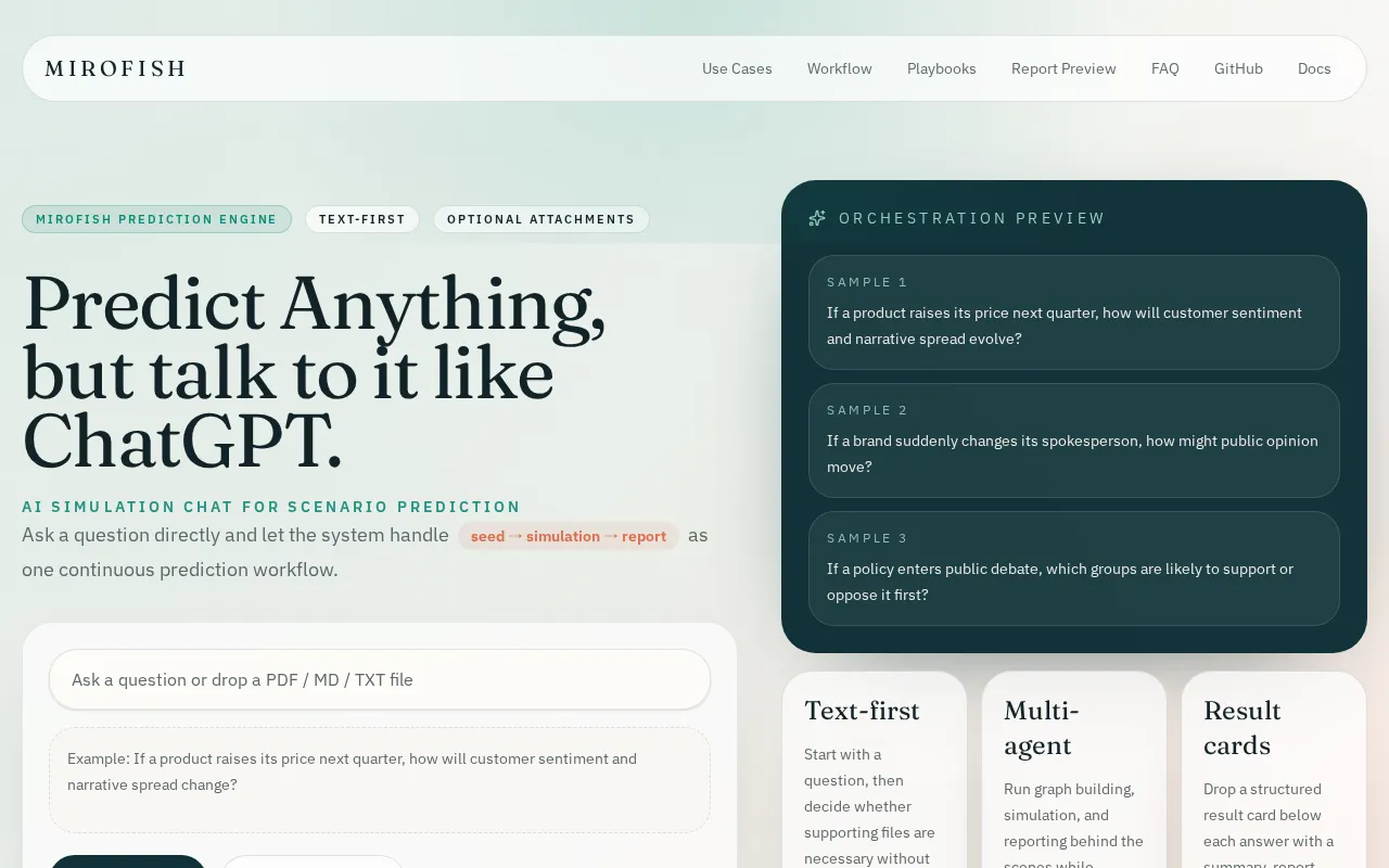 MiroFish homes — preview screenshot