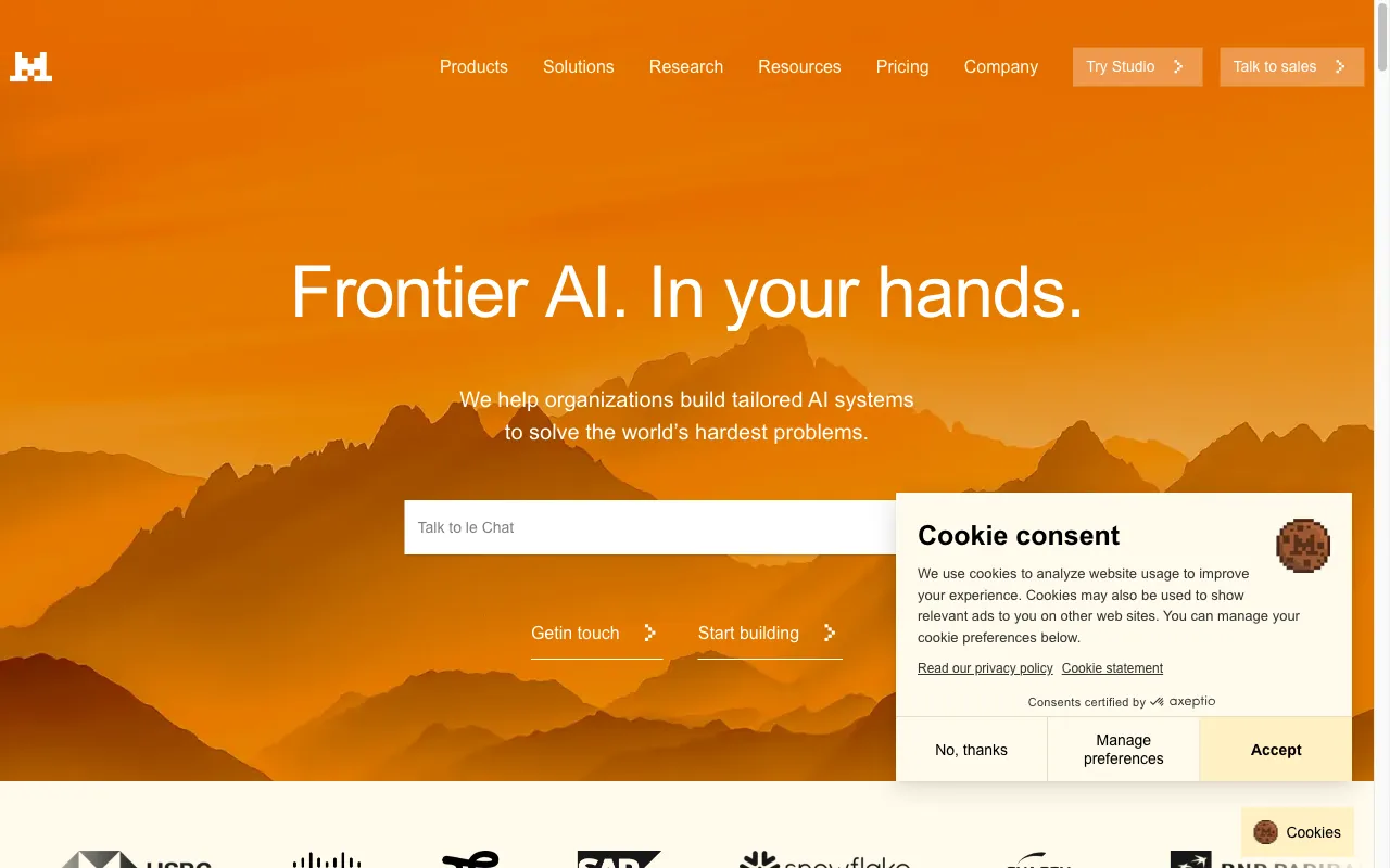 Mistral AI — preview screenshot