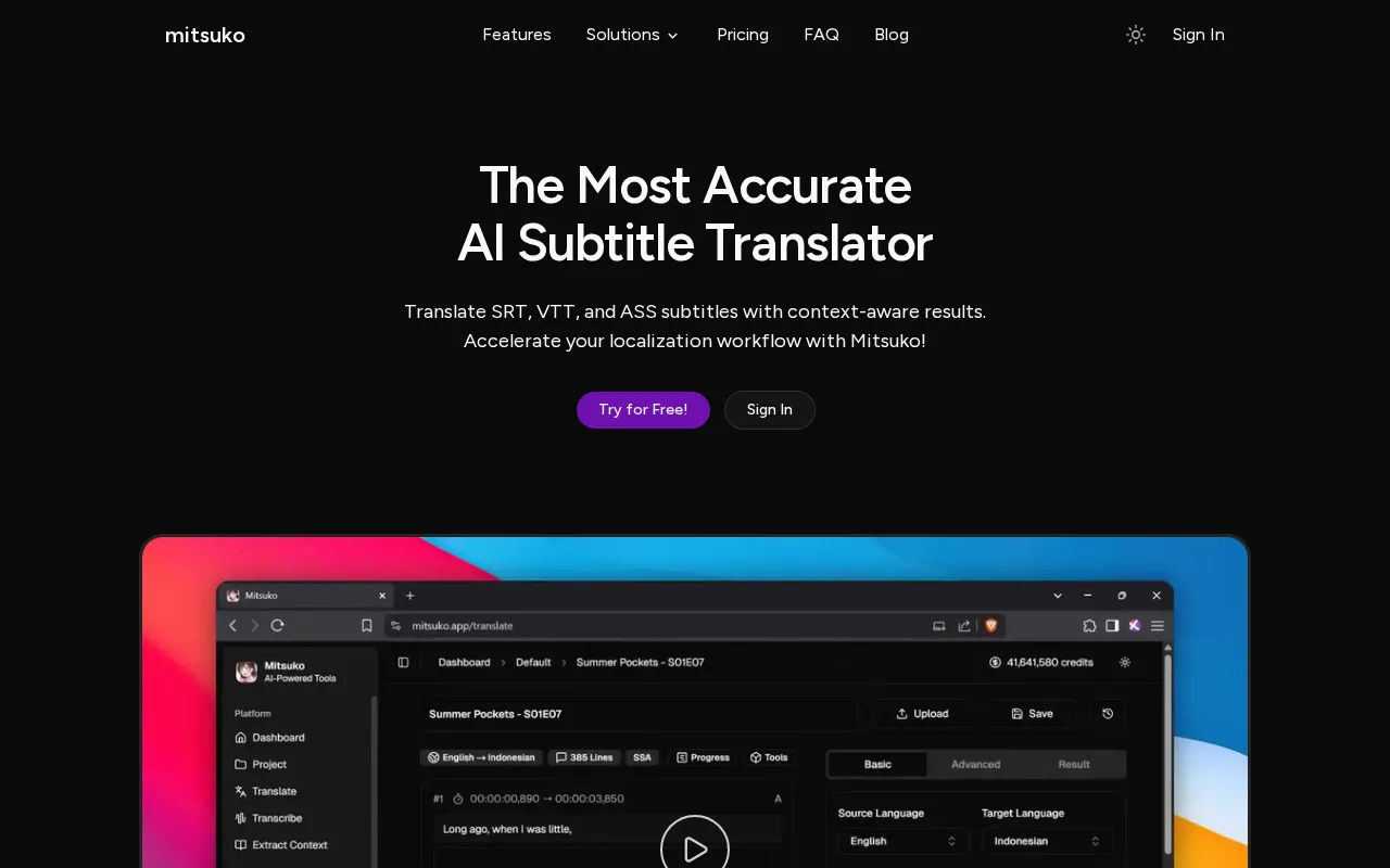 Mitsuko — preview screenshot