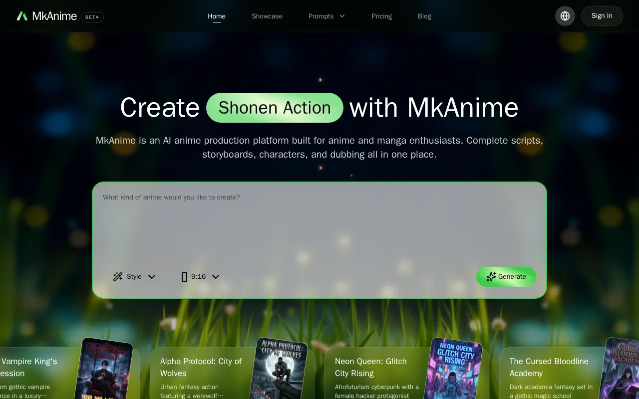 MkAnime — preview screenshot