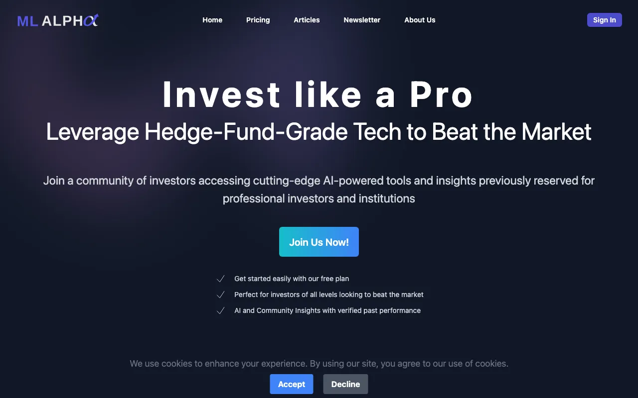 ML Alpha — preview screenshot