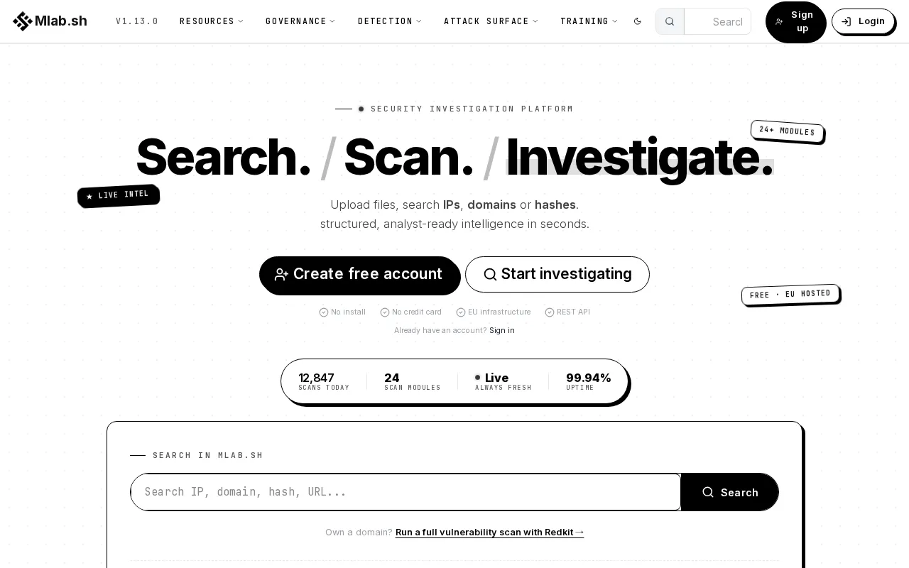 Mlab — preview screenshot