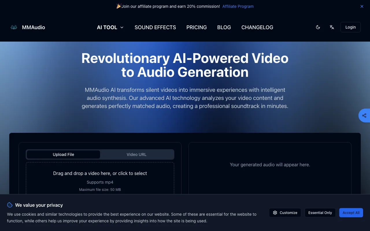 MMAudio — preview screenshot