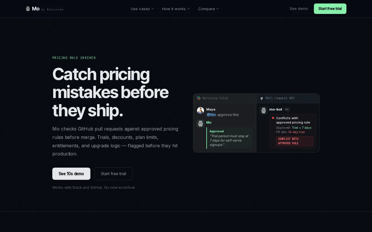 Mo — pricing page